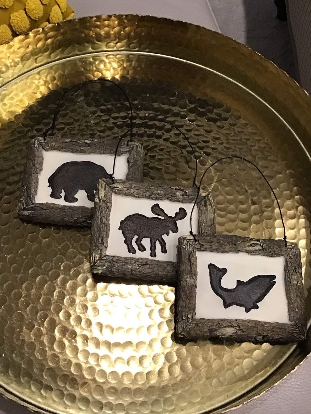 Cabin core rustic Animal Wall Hanging Set of 3